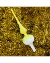 Czub Szpic 28cm dekorowany szklany choinkowy NEON brokatowe