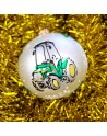 Bombka 10cm/1szt dekor z dedykacją imieniem LUX traktor