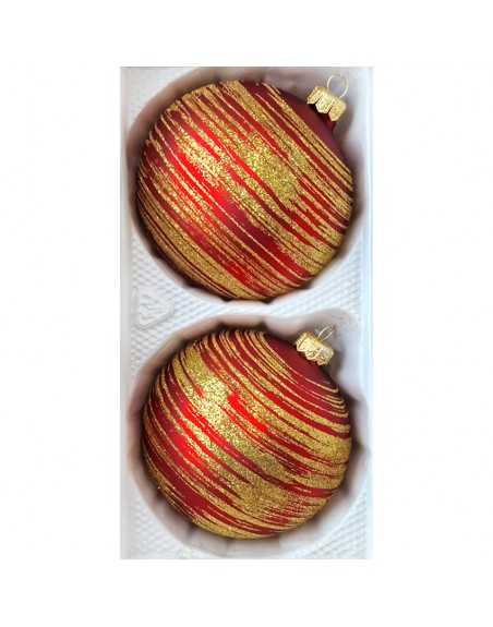 Bombki 10cm/2szt dekor szklane choinkowe ozdoby