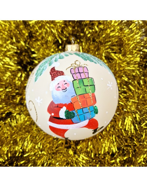 Bombka 15cm/1szt dekor z dedykacją imieniem święta Mikołaj Santa