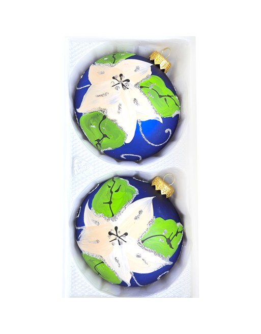 OUTLET Bombki 10cm/2szt dekor szklane choinkowe