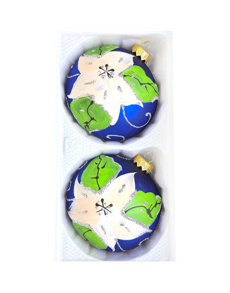OUTLET Bombki 10cm/2szt dekor szklane choinkowe