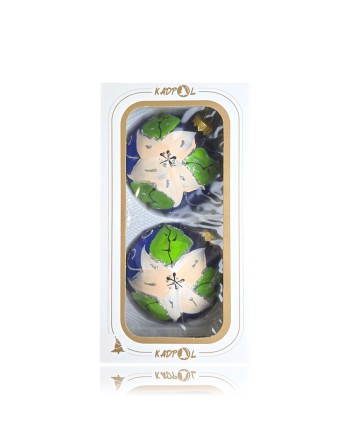 OUTLET Bombki 10cm/2szt dekor szklane choinkowe