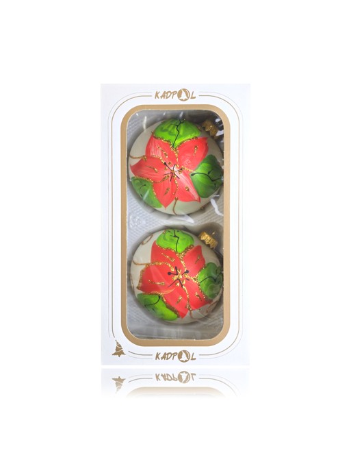 OUTLET Bombki 10cm/2szt dekor szklane choinkowe