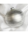 Bombka 12cm/1szt dekor pełen dookoła LUX duża biała perłowa Galaktyka