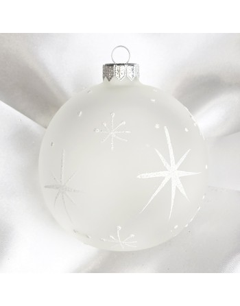 OUTLET Bombki 10cm/1szt dekor szklane choinkowe bombka przezroczysta brokat