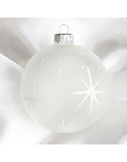 OUTLET Bombki 10cm/1szt dekor szklane choinkowe bombka przezroczysta brokat