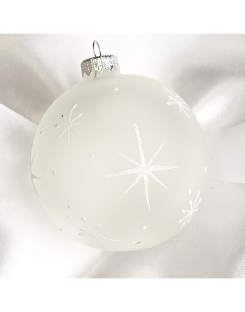 OUTLET Bombki 10cm/1szt dekor szklane choinkowe bombka przezroczysta brokat