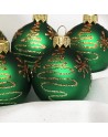 Bombki 5cm/5szt mix dekor szklane choinkowe zestaw zielony mat EKG
