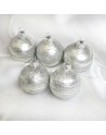 OUTLET Bombki 5cm/5szt dekor szklane choinkowe zestaw