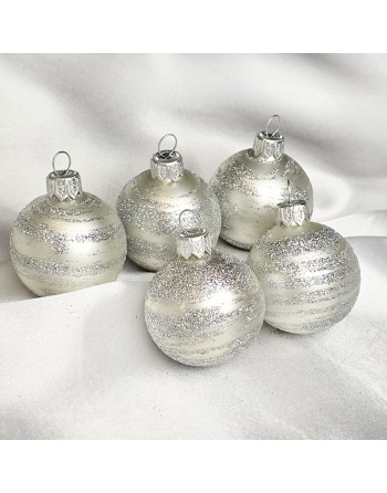 OUTLET Bombki 5cm/5szt dekor szklane choinkowe zestaw