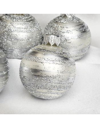 OUTLET Bombki 5cm/5szt dekor szklane choinkowe zestaw