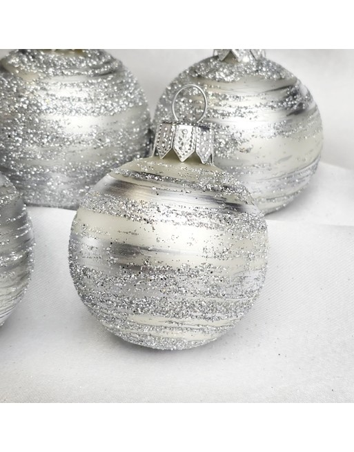 OUTLET Bombki 5cm/5szt dekor szklane choinkowe zestaw