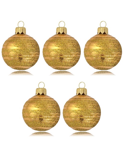 OUTLET Bombki 5cm/5szt dekor szklane choinkowe zestaw