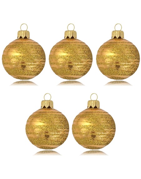 OUTLET Bombki 5cm/5szt dekor szklane choinkowe zestaw
