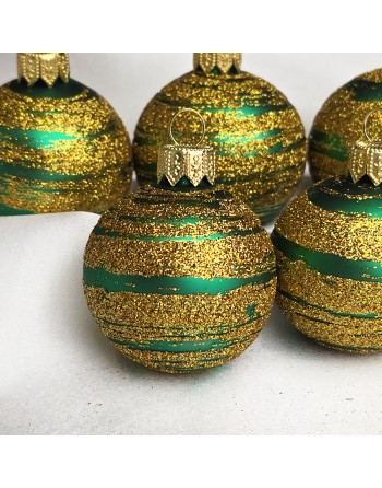 OUTLET Bombki 5cm/5szt dekor szklane choinkowe zestaw