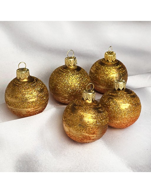 OUTLET Bombki 5cm/5szt dekor szklane choinkowe zestaw