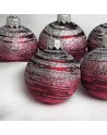 Bombki 5cm/5szt mix dekor szklane choinkowe zestaw burgund mat Galaktyka