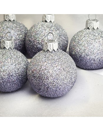 Bombki 5cm/5szt mix dekor szklane choinkowe zestaw cieniowane brokatowe