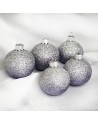Bombki 5cm/5szt mix dekor szklane choinkowe zestaw cieniowane brokatowe