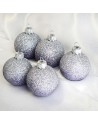 Bombki 5cm/5szt mix dekor szklane choinkowe zestaw cieniowane brokatowe