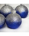Bombki 5cm/5szt mix dekor szklane choinkowe zestaw cieniowane brokatowe