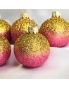 Bombki 5cm/5szt mix dekor szklane choinkowe zestaw cieniowane brokatowe