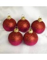 Bombki 5cm/5szt mix dekor szklane choinkowe zestaw cieniowane brokatowe