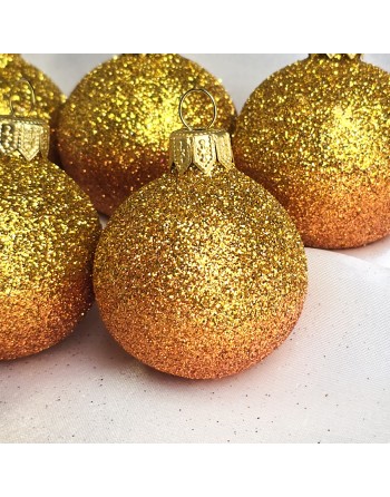 Bombki 5cm/5szt mix dekor szklane choinkowe zestaw cieniowane brokatowe