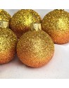 Bombki 5cm/5szt mix dekor szklane choinkowe zestaw cieniowane brokatowe