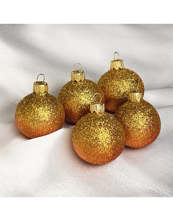 Bombki 5cm/5szt mix dekor szklane choinkowe zestaw cieniowane brokatowe