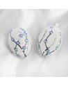 Zawieszka Jajo Jajko faberge białe szklane dekoracja na Wielkanoc 2 szt