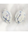 Zawieszka Jajo Jajko faberge białe szklane dekoracja na Wielkanoc 2 szt