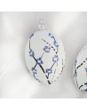 Zawieszka Jajo Jajko faberge białe szklane dekoracja na Wielkanoc 2 szt