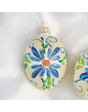 Zawieszka Jajo Jajko faberge szklane dekoracja na Wielkanoc 2 szt