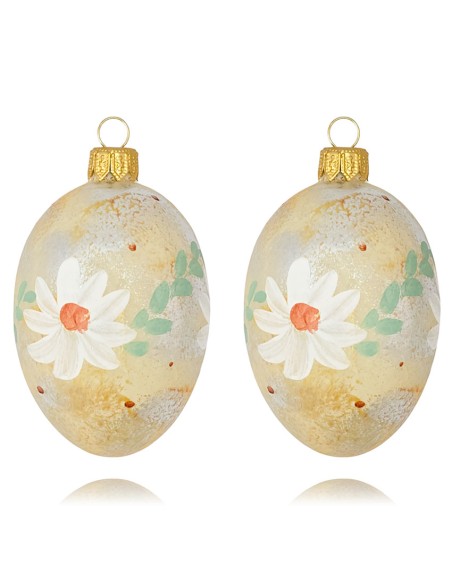 Zawieszka Jajo Jajko faberge szklane dekoracja na Wielkanoc 2 szt