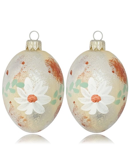 Zawieszka Jajo Jajko faberge szklane dekoracja na Wielkanoc 2 szt