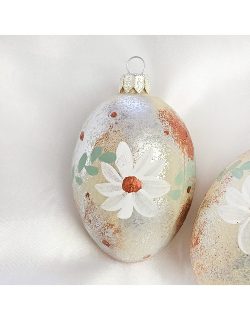 Zawieszka Jajo Jajko faberge szklane dekoracja na Wielkanoc 2 szt