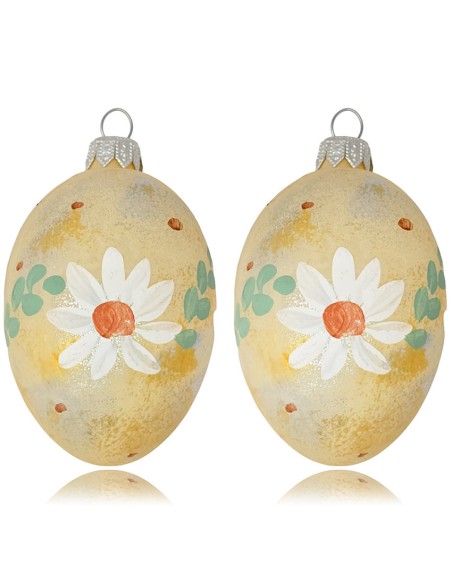 Zawieszka Jajo Jajko faberge szklane dekoracja na Wielkanoc 2 szt