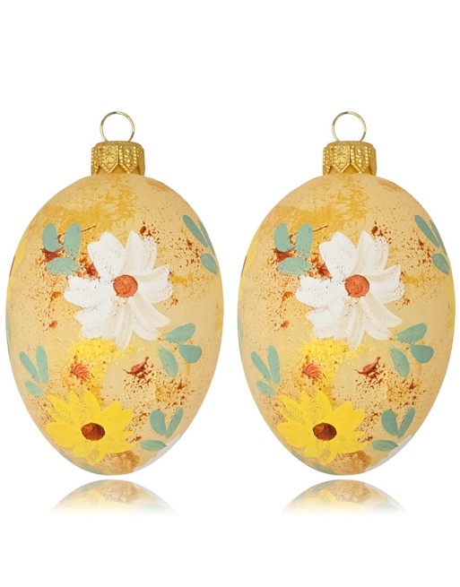 Zawieszka Jajo Jajko faberge szklane dekoracja na Wielkanoc 2 szt