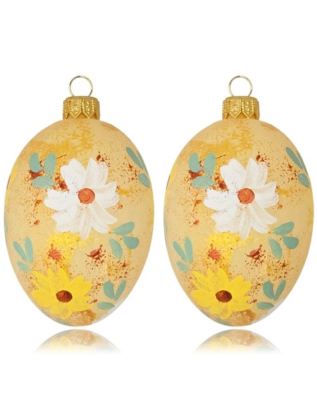 Zawieszka Jajo Jajko faberge szklane dekoracja na Wielkanoc 2 szt