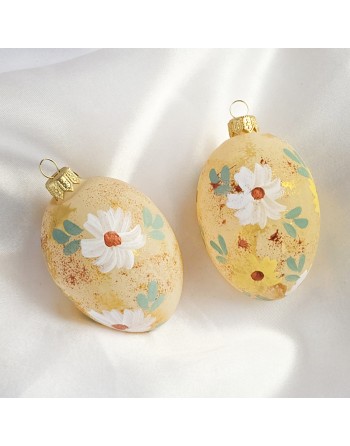 Zawieszka Jajo Jajko faberge szklane dekoracja na Wielkanoc 2 szt