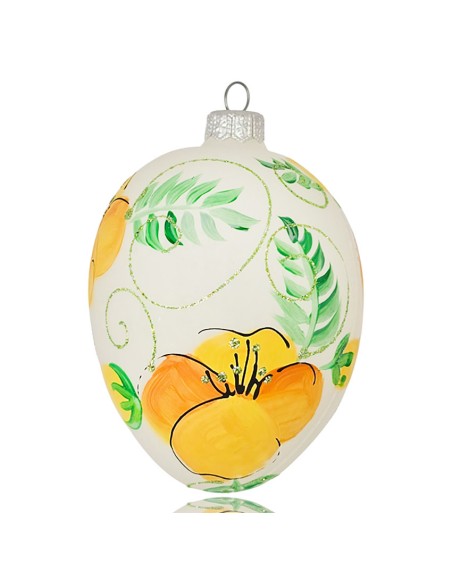 Zawieszka Jajo Jajko faberge szklane ręcznie dekor dekoracja na Wielkanoc