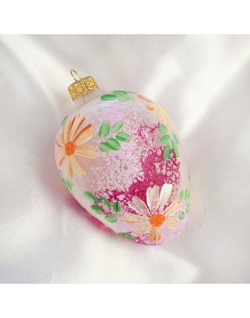 Zawieszka Jajo Jajko faberge szklane ręcznie dekor dekoracja na Wielkanoc