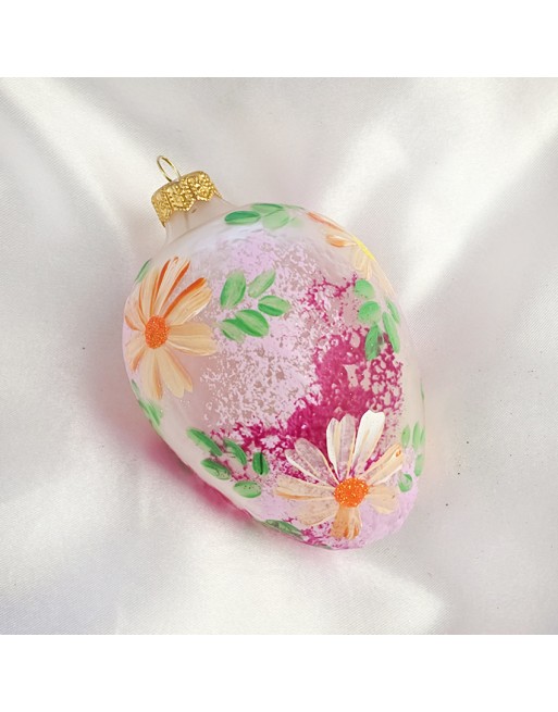 Zawieszka Jajo Jajko faberge szklane ręcznie dekor dekoracja na Wielkanoc