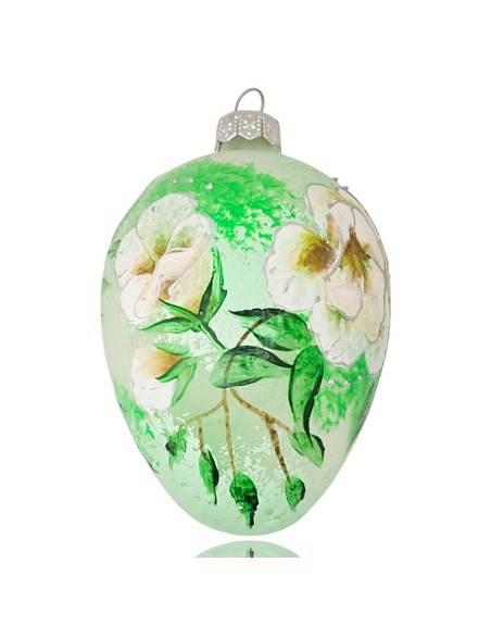 Zawieszka Jajo Jajko faberge szklane ręcznie dekor dekoracja na Wielkanoc