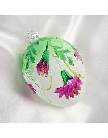 Zawieszka Jajo Jajko faberge szklane ręcznie dekor dekoracja na Wielkanoc