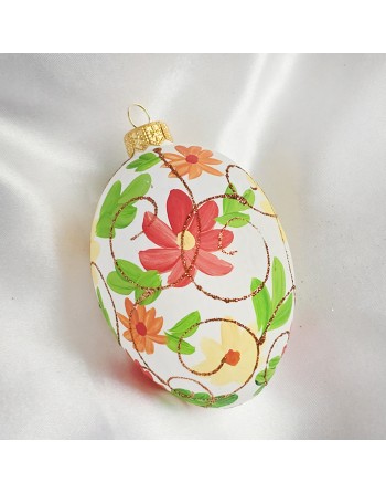 Zawieszka Jajo Jajko faberge szklane ręcznie dekor dekoracja na Wielkanoc