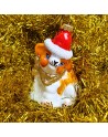 Bombka kształtka szklana ręcznie malowana Pies