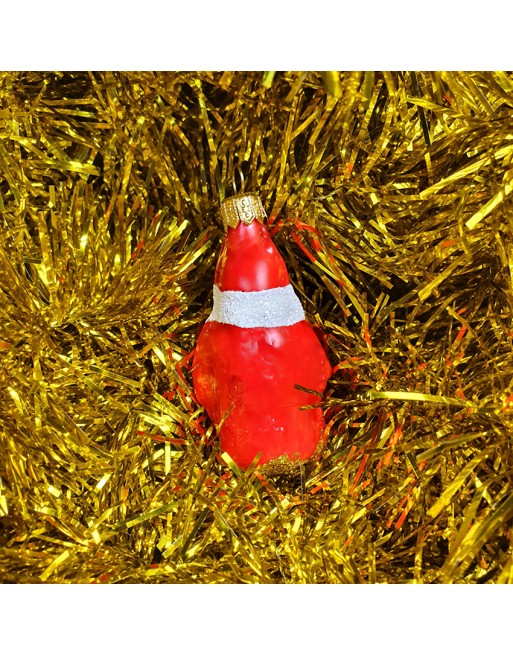 Bombka kształtka szklana ręcznie malowana Mały gwiazdorek